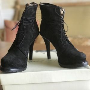 Elizabeth and James Black Ankle Boots